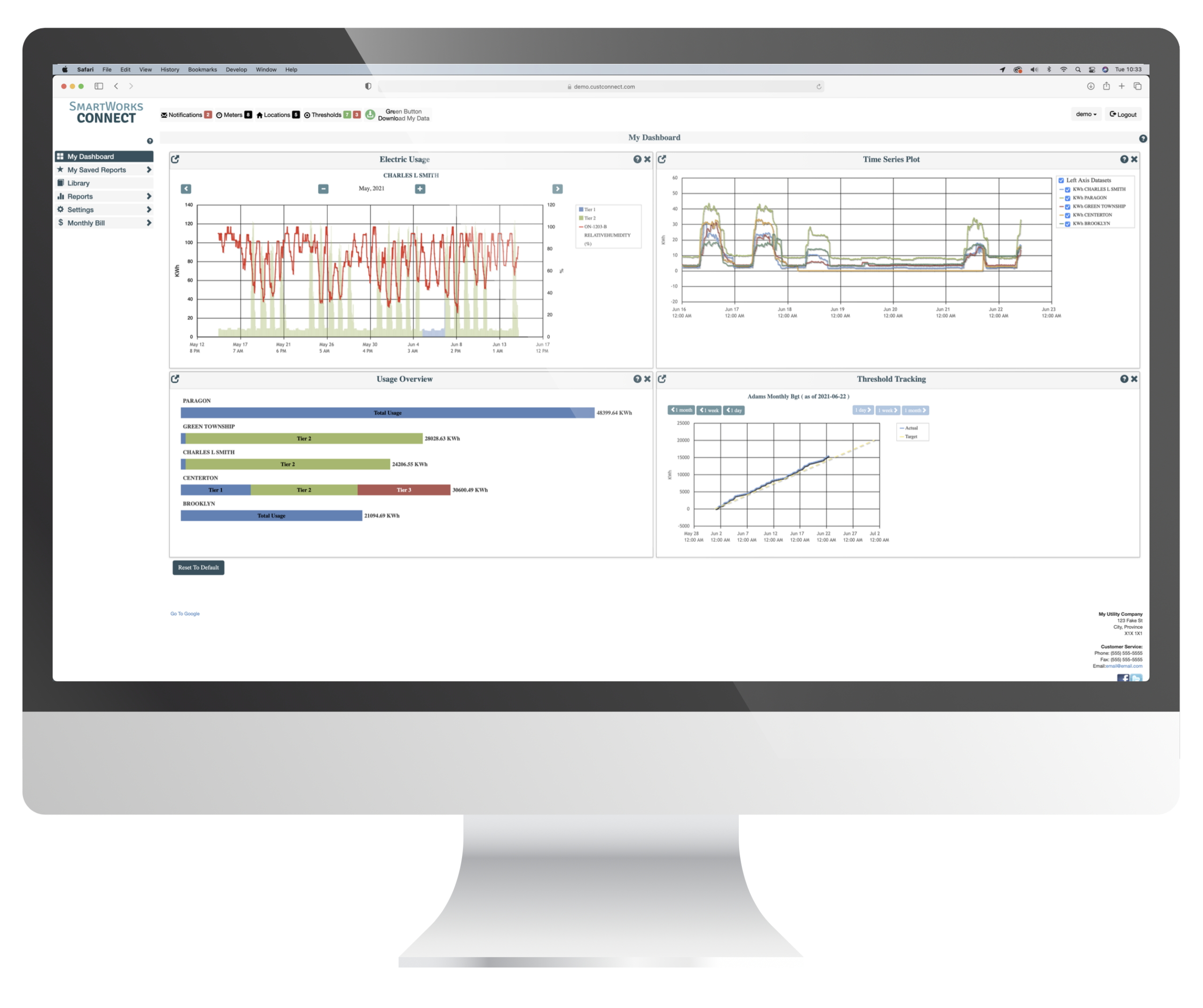 Support commercial and industrial customers with access to usage information and account insights designed around more complex customer needs.
